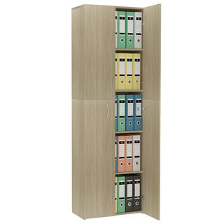 vidaXL Office Cabinet Sonoma Oak 60x32x190 cm Engineered Wood - Giant Lobelia