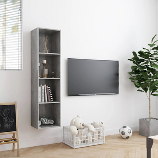 Book Cabinet/TV Cabinet Concrete Grey 143x30x36 cm - Giant Lobelia