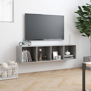 Book Cabinet/TV Cabinet Concrete Grey 143x30x36 cm - Giant Lobelia