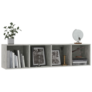 Book Cabinet/TV Cabinet Concrete Grey 143x30x36 cm - Giant Lobelia