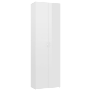 vidaXL Office Cabinet High Gloss White 60x32x190 cm Engineered Wood - Giant Lobelia