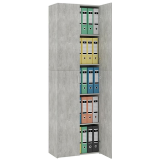 vidaXL Office Cabinet Concrete Grey 60x32x190 cm Engineered Wood - Giant Lobelia