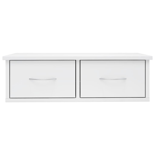 vidaXL Wall-mounted Drawer Shelf High Gloss White 60x26x18.5 cm Engineered Wood - Giant Lobelia