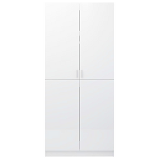 vidaXL Wardrobe High Gloss White 90x52x200 cm Engineered Wood - Giant Lobelia