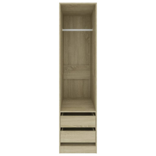 vidaXL Wardrobe with Drawers Sonoma Oak 50x50x200 cm Engineered Wood - Giant Lobelia