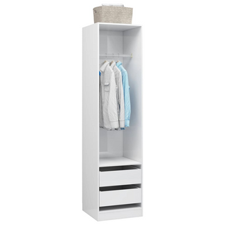 vidaXL Wardrobe with Drawers High Gloss White 50x50x200 cm Engineered Wood - Giant Lobelia