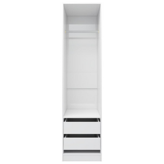 vidaXL Wardrobe with Drawers High Gloss White 50x50x200 cm Engineered Wood - Giant Lobelia