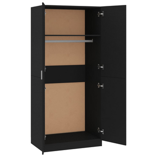 vidaXL Wardrobe Black 80x52x180 cm Engineered Wood - Giant Lobelia