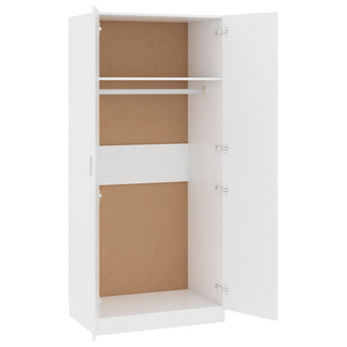 vidaXL Wardrobe White 80x52x180 cm Engineered Wood - Giant Lobelia