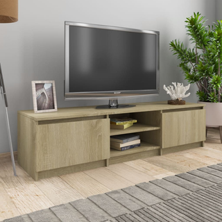 TV Cabinet Sonoma Oak 140x40x35.5 cm Engineered Wood - Giant Lobelia