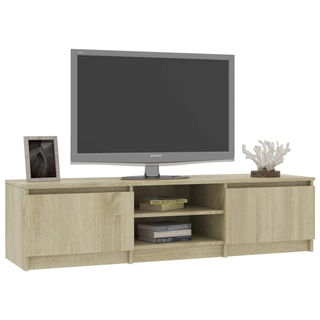 TV Cabinet Sonoma Oak 140x40x35.5 cm Engineered Wood - Giant Lobelia