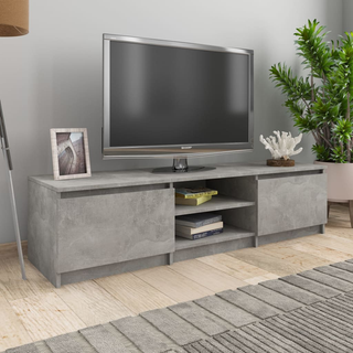 TV Cabinet Concrete Grey 140x40x35.5 cm Engineered Wood - Giant Lobelia