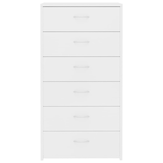 vidaXL Sideboard with 6 Drawers White 50x34x96 cm Engineered Wood - Giant Lobelia