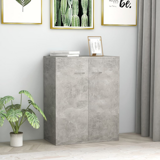 vidaXL Sideboard Concrete Grey 60x30x75 cm Engineered Wood - Giant Lobelia