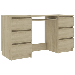 Writing Desk Sonoma Oak 140x50x77 cm Engineered Wood - Giant Lobelia