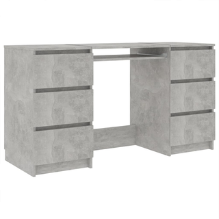 Writing Desk Concrete Grey 140x50x77 cm Engineered Wood - Giant Lobelia