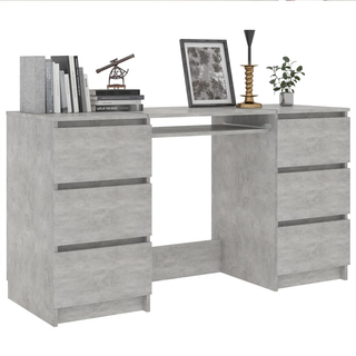 Writing Desk Concrete Grey 140x50x77 cm Engineered Wood - Giant Lobelia