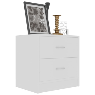 vidaXL Bedside Cabinet White 40x30x40 cm Engineered Wood - Giant Lobelia