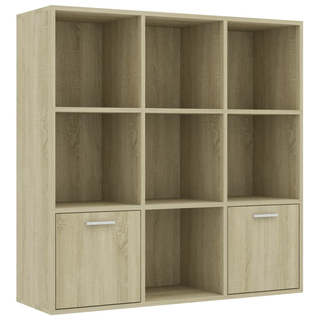 Book Cabinet Sonoma Oak 98x30x98 cm Engineered Wood - Giant Lobelia