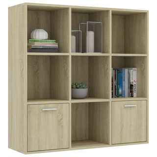 Book Cabinet Sonoma Oak 98x30x98 cm Engineered Wood - Giant Lobelia