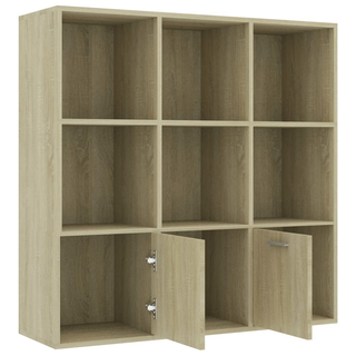 Book Cabinet Sonoma Oak 98x30x98 cm Engineered Wood - Giant Lobelia