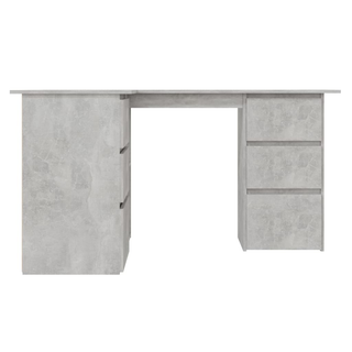 vidaXL Corner Desk Concrete Grey 145x100x76 cm Engineered Wood - Giant Lobelia