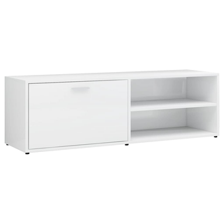 TV Cabinet High Gloss White 120x34x37 cm Engineered Wood - Giant Lobelia