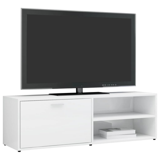 TV Cabinet High Gloss White 120x34x37 cm Engineered Wood - Giant Lobelia