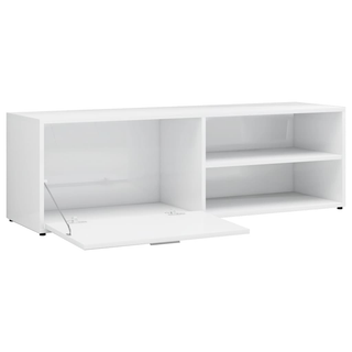 TV Cabinet High Gloss White 120x34x37 cm Engineered Wood - Giant Lobelia