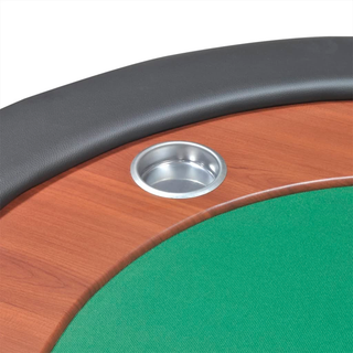 10-Player Poker Table with Dealer Area and Chip Tray Green - Giant Lobelia