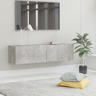 vidaXL TV Cabinet Concrete Grey 120x30x30 cm Engineered Wood - Giant Lobelia