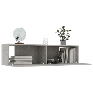 vidaXL TV Cabinet Concrete Grey 120x30x30 cm Engineered Wood - Giant Lobelia