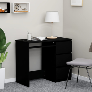 vidaXL Desk Black 90x45x76 cm Engineered Wood - Giant Lobelia