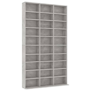 CD Cabinet Concrete Grey 102x16x177.5 cm Engineered Wood - Giant Lobelia