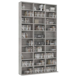 CD Cabinet Concrete Grey 102x16x177.5 cm Engineered Wood - Giant Lobelia