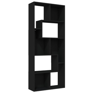 Book Cabinet Black 67x24x161 cm Engineered Wood - Giant Lobelia