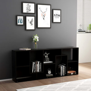 Book Cabinet Black 67x24x161 cm Engineered Wood - Giant Lobelia