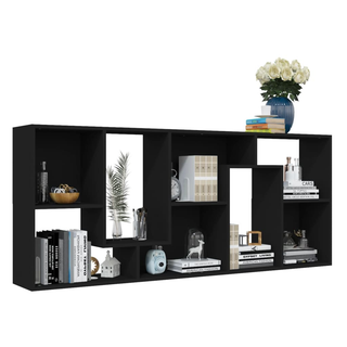 Book Cabinet Black 67x24x161 cm Engineered Wood - Giant Lobelia