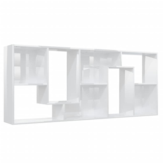 Book Cabinet High Gloss White 67x24x161 cm Engineered Wood - Giant Lobelia