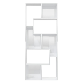 Book Cabinet High Gloss White 67x24x161 cm Engineered Wood - Giant Lobelia