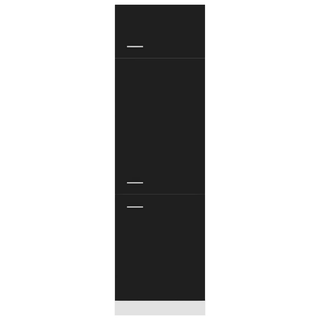 vidaXL Refrigerator Cabinet Black 60x57x207 cm Engineered Wood - Giant Lobelia