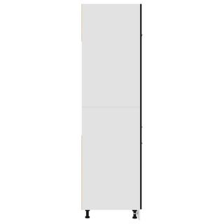 vidaXL Refrigerator Cabinet Black 60x57x207 cm Engineered Wood - Giant Lobelia