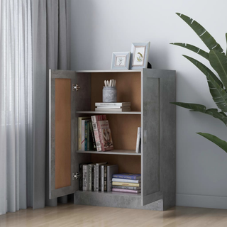 Book Cabinet Concrete Grey 82.5x30.5x115 cm Engineered Wood - Giant Lobelia