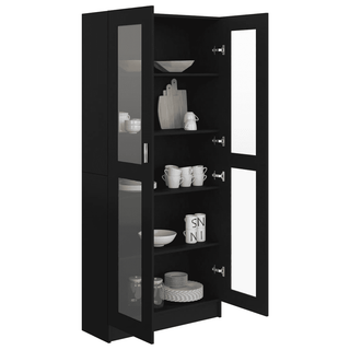 vidaXL Vitrine Cabinet Black - Stylish and Durable Storage Solution - Giant Lobelia