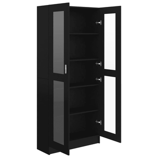 vidaXL Vitrine Cabinet Black - Stylish and Durable Storage Solution - Giant Lobelia