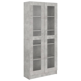 vidaXL Vitrine Cabinet Concrete Grey 82.5x30.5x185.5 cm Engineered Wood - Giant Lobelia