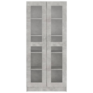 vidaXL Vitrine Cabinet Concrete Grey 82.5x30.5x185.5 cm Engineered Wood - Giant Lobelia