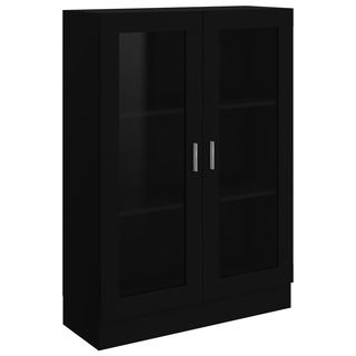 Vitrine Cabinet Black 82.5x30.5x115 cm Engineered Wood - Giant Lobelia