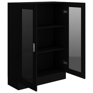 Vitrine Cabinet Black 82.5x30.5x115 cm Engineered Wood - Giant Lobelia