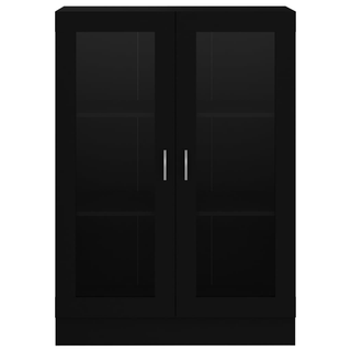 Vitrine Cabinet Black 82.5x30.5x115 cm Engineered Wood - Giant Lobelia